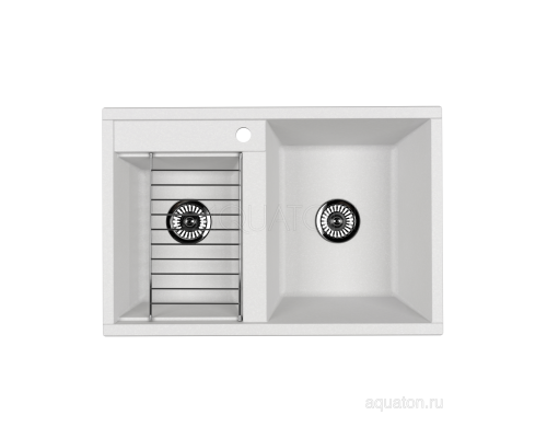 Мойка для кухни Делия 78 DBL 2 чаши жемчуг Aquaton