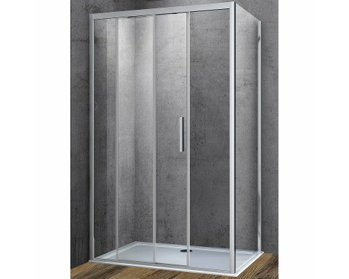 Душевой уголок Vincea Soft 130x80 профиль Хром стекло прозрачное