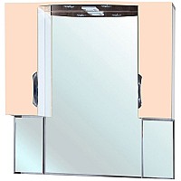 Зеркало со шкафом Bellezza Лагуна 105 4612118000078 с подсветкой Бежевое Белое