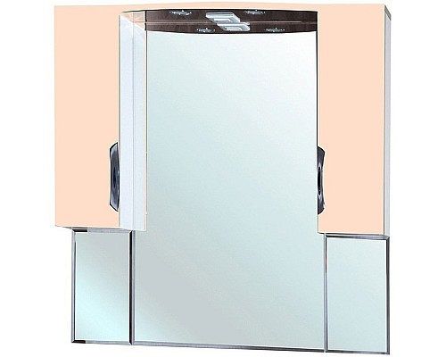 Зеркало со шкафом Bellezza Лагуна 105 4612118000078 с подсветкой Бежевое Белое