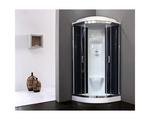 Душевая кабина Royal Bath НК 90x90 стекло прозрачное задняя стенка Черная