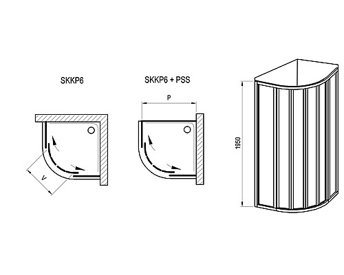 Душевой уголок Ravak Supernova SKKP6-80 80x80 3204O302Z1 Черный Transparent
