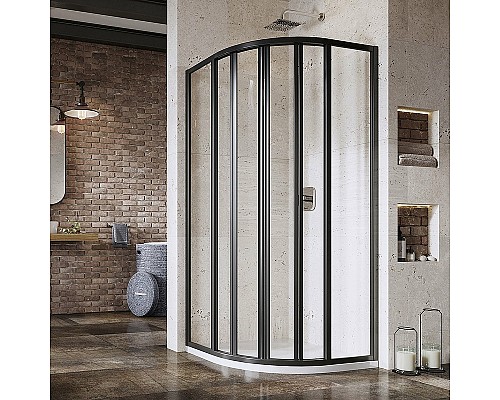 Душевой уголок Ravak Supernova SKKP6-80 80x80 3204O302Z1 Черный Transparent