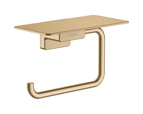 Держатель туалетной бумаги Hansgrohe AddStoris 41772140 с полкой Шлифованная бронза