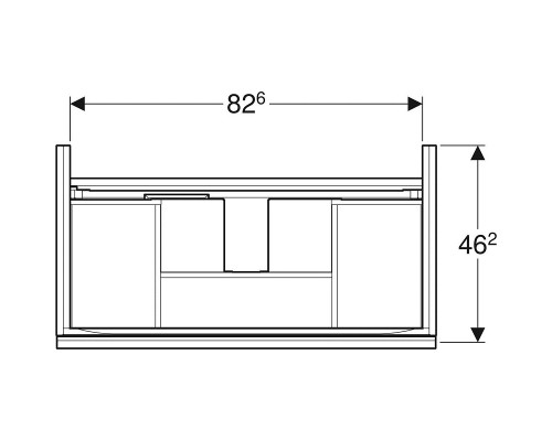 Тумба под раковину Geberit Acanto 89x53,5 500.612.JK.2