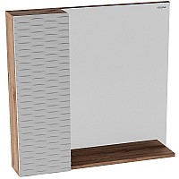 Зеркало со шкафом Grossman Альба 80 L 208006 Веллингтон Белое матовое