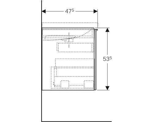 Тумба под раковину Geberit Acanto 89x53,5 500.612.JK.2