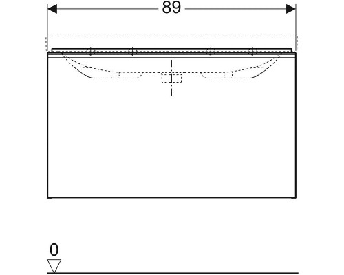 Тумба под раковину Geberit Acanto 89x53,5 500.612.JK.2