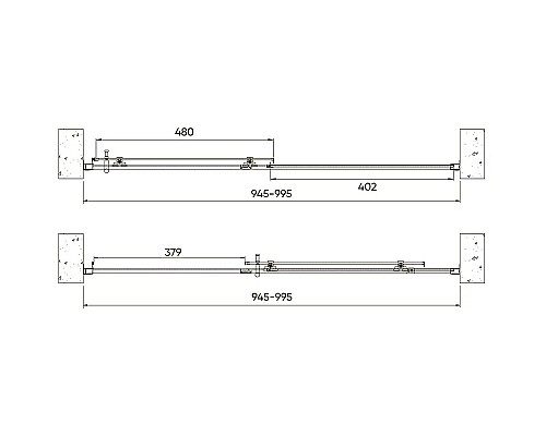Душевая дверь Veconi Vianno VN-72B 100 VN72B-100-01-C4 Черный матовый