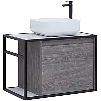 Тумба под раковину Aquanet Nova Lite Loft 75R 261653 подвесная Дуб рошелье