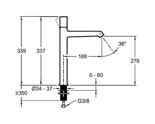 Смеситель для раковины Jacob Delafon Rivoli E24168-CP Хром