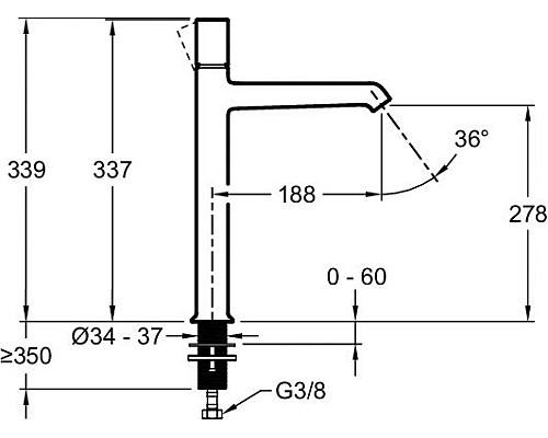 Смеситель для раковины Jacob Delafon Rivoli E24168-CP Хром