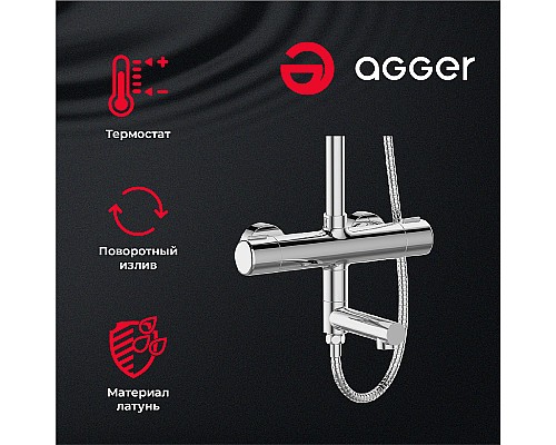 Душевая система Agger Thermo A2461100 Хром