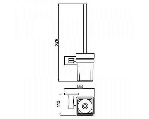 Ершик для унитаза Gappo G0710-6 Черный матовый