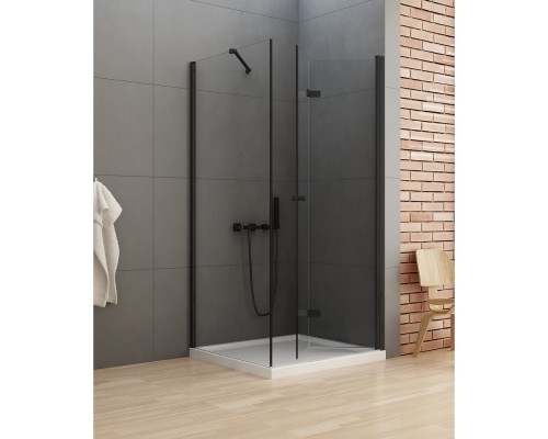 Душевое ограждение NEW TRENDY NEW SOLEO BLACK складные двери R 70x70x195 (черный)