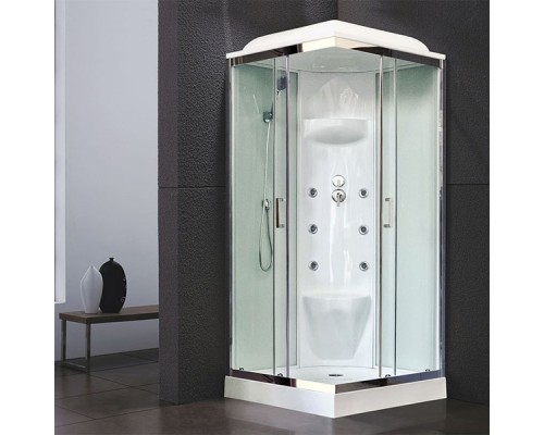 Душевая кабина Royal Bath HP 80х80 с гидромассажем задняя стенка Белая