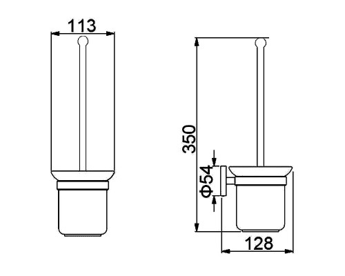 Ершик для унитаза Creavit Ducky BR20216Y Желтый