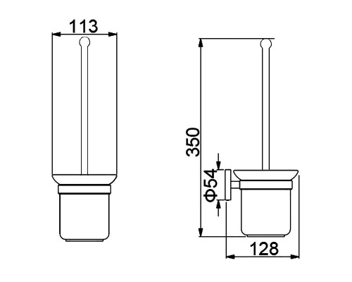 Ершик для унитаза Creavit Ducky BR20216Y Желтый