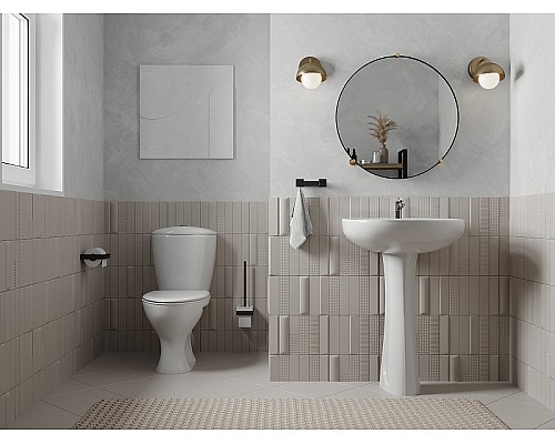 Унитаз компакт Santeri Версия 1.P403.3.S00.00B.F комфорт с бачком и сиденьем