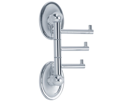 Крючок тройной поворотный Veragio Bonjour хром