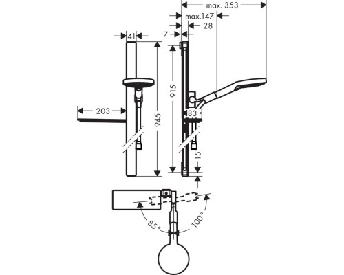 Душевой набор Hansgrohe Raindance Select S 27648400