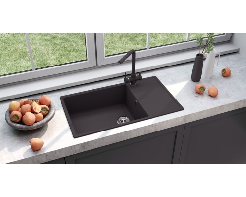 Кухонная мойка Ulgran Quartz Prima 860-07 уголь