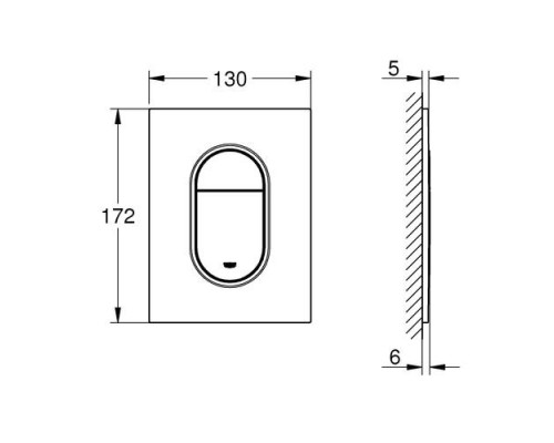 Накладная панель смыва Grohe для унитаза 37624000