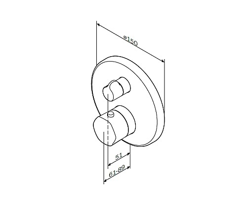 Встраиваемый смеситель AM.PM Gem F9075600 150 мм