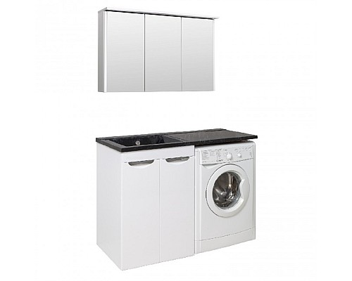 Тумба под раковину Runo ЛИРА 60 УТ000003443 черный мрамор, правое крыло