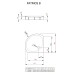 Акриловый поддон для душа Radaway Patmos B 90x90x16 белый