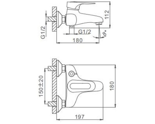 Смеситель для ванны Frap H04 F3204 Хром
