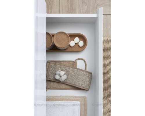 Мебель для ванной Aquanet Беркли 60 белый/дуб рошелье (зеркало дуб рошелье)