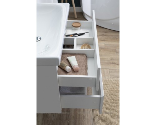 Мебель для ванной Aquanet Беркли 60 белый/дуб рошелье (зеркало дуб рошелье)