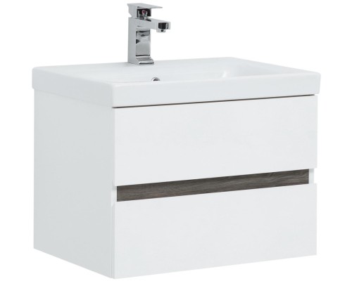 Мебель для ванной Aquanet Беркли 60 белый/дуб рошелье (зеркало дуб рошелье)