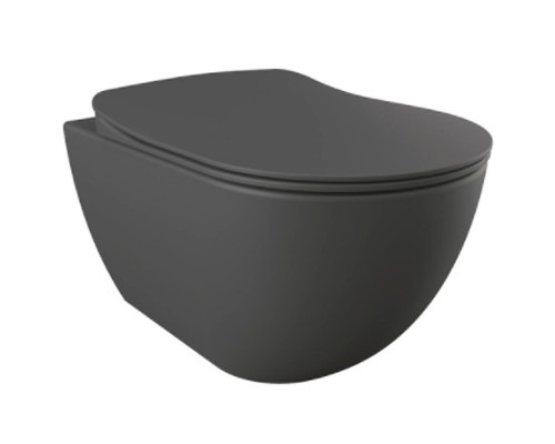 Унитаз Creavit Free FE320-11AM00E-0000 подвесной Антрацит матовый без сиденья