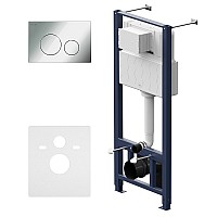 Инсталляция для подвесного унитаза AM.PM Pro с пневматической клавишей Pro L I012704.9051