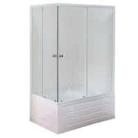 Душевой уголок Royal Bath BP 120х80 с поддоном профиль Белый стекло матовое