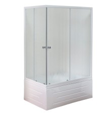 Душевой уголок Royal Bath BP 120х80 с поддоном профиль Белый стекло матовое