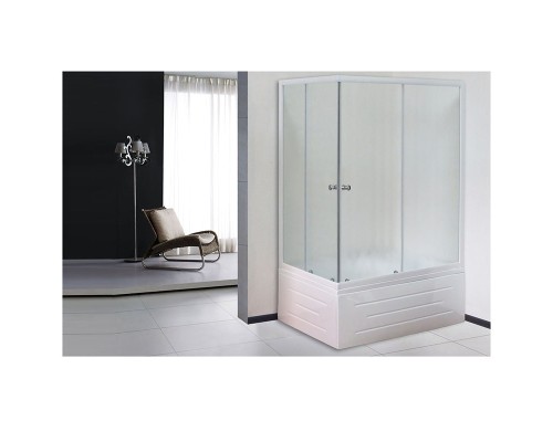 Душевой уголок Royal Bath BP 120х80 с поддоном профиль Белый стекло матовое
