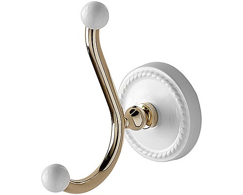 Двойной крючок Devon&Devon Dorothy DOR413OT Светлое золото Белый