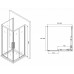 Душевой уголок Abber Schwarzer Diamant 80x80 Черный