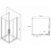 Душевой уголок Abber Schwarzer Diamant 80x80 Черный