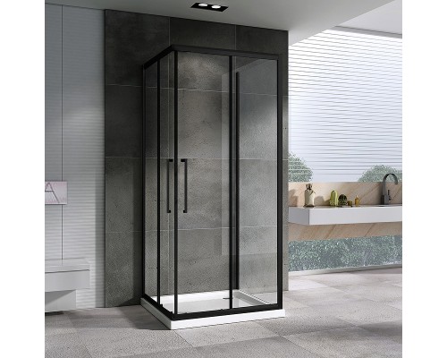 Душевой уголок Abber Schwarzer Diamant 80x80 Черный