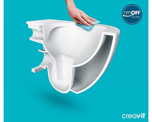 Унитаз биде Creavit Free FE322-34CB00E-0002 подвесной Белый без сиденья