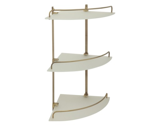 Полка угловая тройная Veragio Gifortes 26х26xH52 стекло матовое, бронза