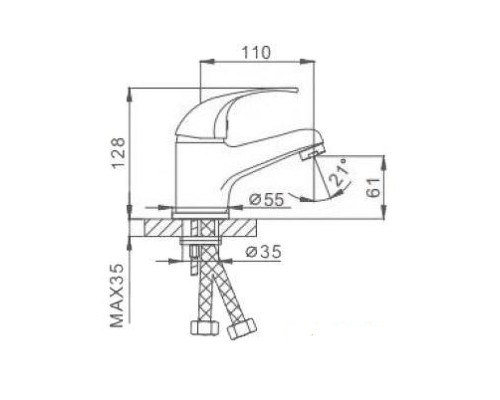 Смеситель для раковины Frap H29 Хром