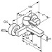 Однорычажный смеситель для ванны и душа Kludi Zenta 386700575