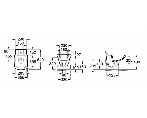 Зеркало Terso 700х1000 серебро с подсветкой
