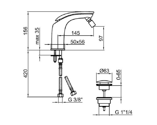 Смеситель для биде Webert Aria AI840102844