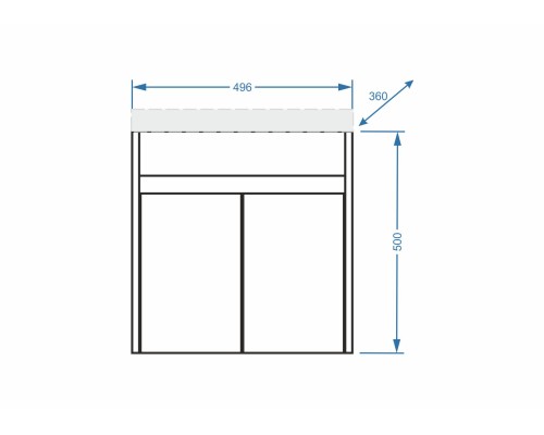 Тумба под раковину Stella Polar Фаворита 50 SP-00000166 подвесная